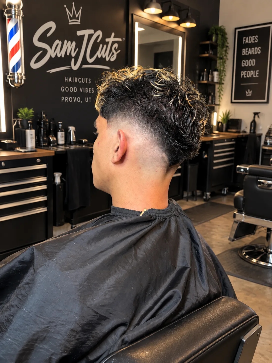 Drop fade haircut